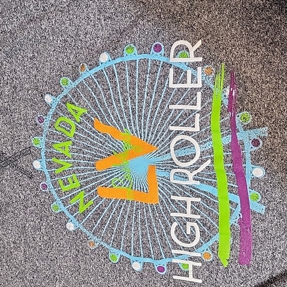 NWOT Las Vegas High Roller women's XXL heathered black crewneck sweatshirt - Picture 2 of 8